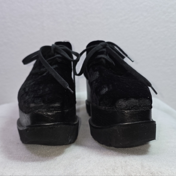 Stella McCartney Elyse Black Velvet PlatformShoesSize 35